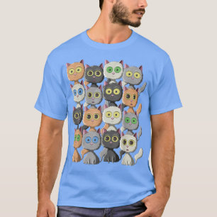 Camiseta Kawaii, Bonito E Cansado, Gata Engraçado, Animação