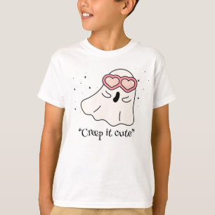 Camiseta Kawaii boo, doce e assustador halloween