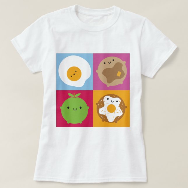 Camiseta Kawaii Breakfast (Frente do Design)
