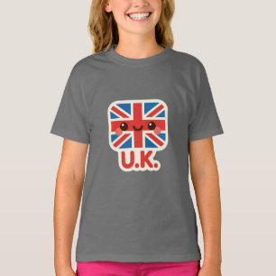 Camiseta Kawaii British Flag - Cute UK Design
