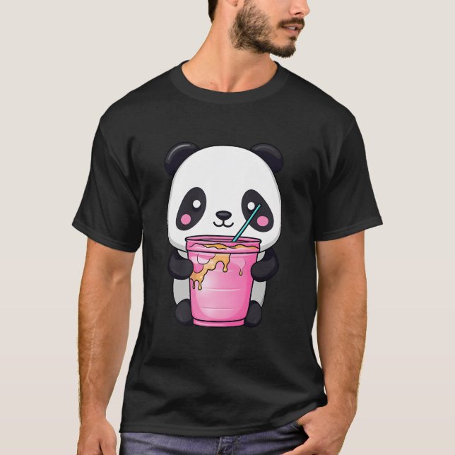 Camiseta Kawaii Bubble Tea Panda Boba-Tea Japanese (Frente)