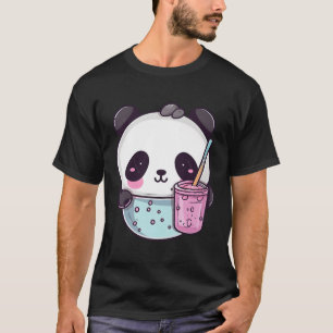 Camiseta Kawaii Bubble Tea Panda Boba-Tea Japonês