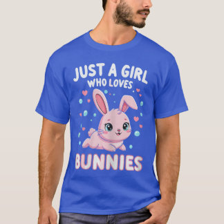 Camiseta Kawaii Bunny Apenas Uma Garota Que Ama Coelhinhos