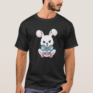 Camiseta Kawaii Bunny Sipping Boba Bubble Tea Cup Tocando V