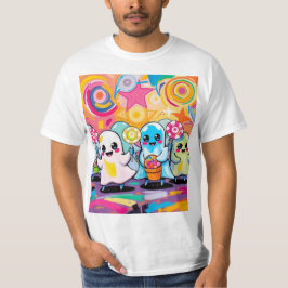 Camiseta Kawaii Candy Parade Cartoon Colorido