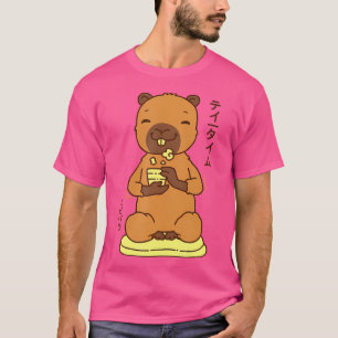 Camiseta Kawaii Capybara Cute Animal Japonês