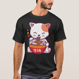 Camiseta Kawaii Cat ama Ramen | Marinheiros Gatinhos