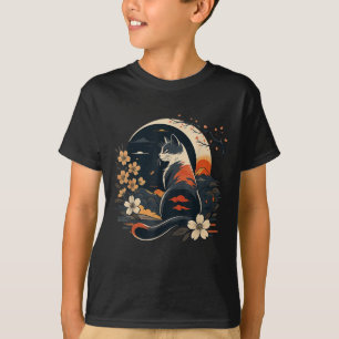 Camiseta Kawaii Cat Animes Japoneses Engraçados Artes Mulhe