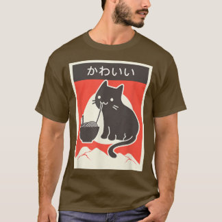 Camiseta Kawaii Cat - Engraçado Ramen Lover, Comida Japonês