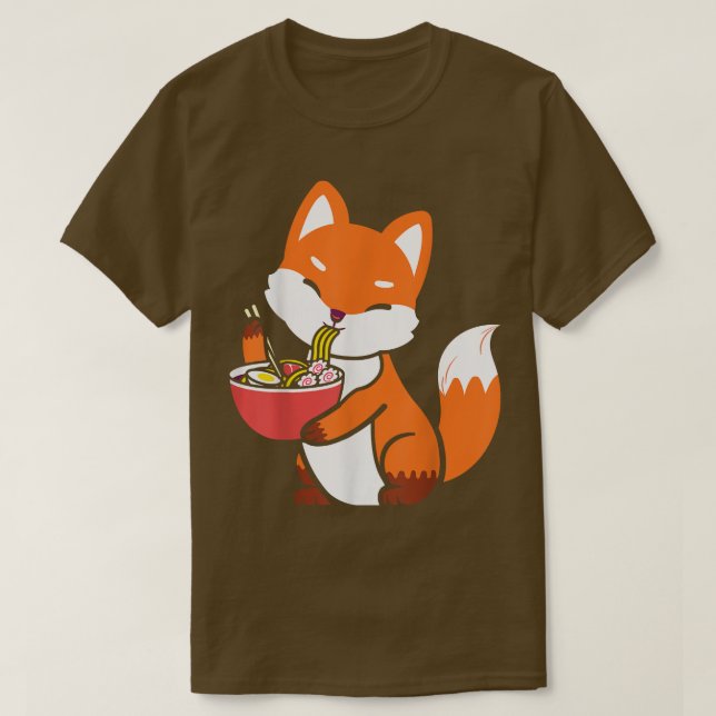 Camiseta Kawaii Cat Tendo Ramen Bowl Engraçado Japonês Cujo (Frente do Design)