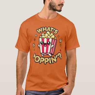 Camiseta Kawaii Chibi Popcorn Whats Poppin Funny Comida boy
