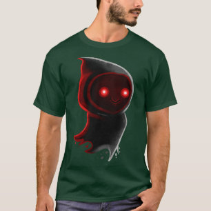 Camiseta Kawaii Chibi Red Eyes Halloween Escuro Bonito