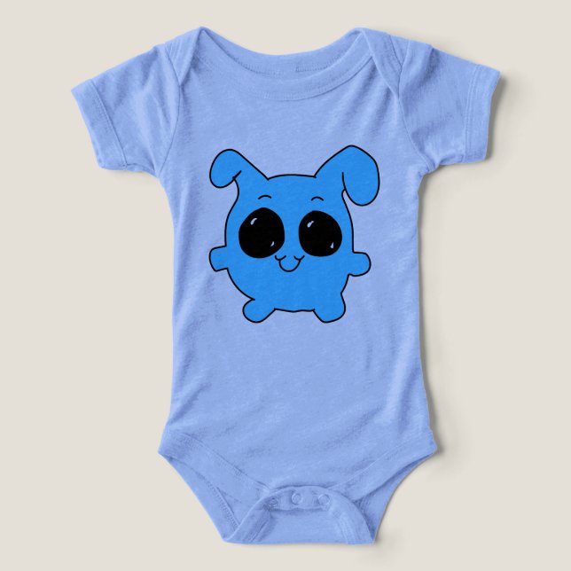 Camiseta Kawaii Coelho Azul (Design frontal)