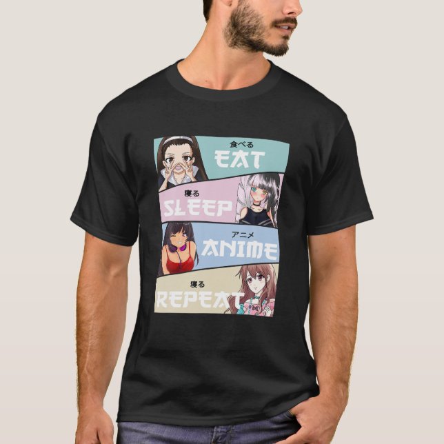 Camiseta Kawaii Comeu Anime Sono Repete Teen Japonês Gelado (Frente)