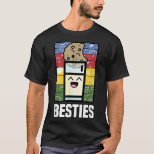 Camiseta Kawaii Cookie E Comida De Leite Pun Bestdeby M
