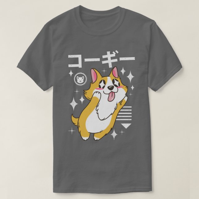 Camiseta Kawaii Corgi (Frente do Design)
