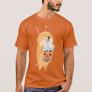 Camiseta Kawaii Corgi Adora Bolha Chá Tshirt Cute Corgi