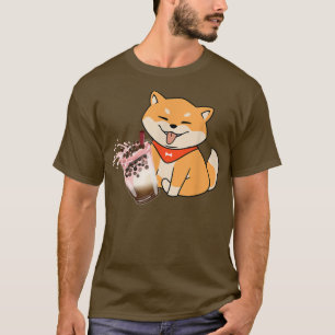 Camiseta Kawaii Corgi ama bolha Chá Funny Boba's Welsh D