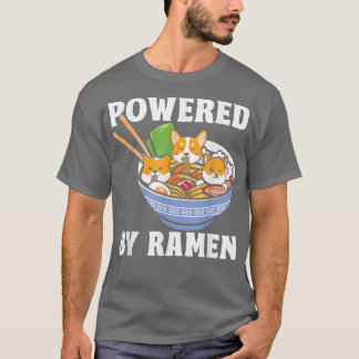 Camiseta Kawaii Corgi Ramen Cute Puppy Japonês Manga Anime