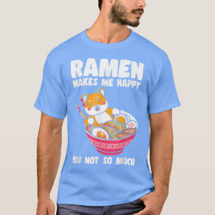 Camiseta Kawaii Corgi Ramen Cute Puppy Japonês Manga Anime