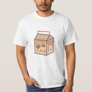 Camiseta Kawaii Cow Retro Japonês Chocolate Milk