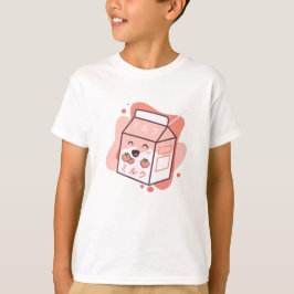 Camiseta Kawaii Cow Retro Japonês Peach milk