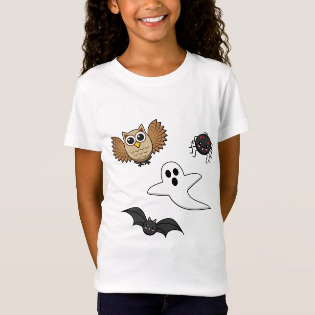 Camiseta Kawaii Creatures Noturnas Cerrantes (Frente)
