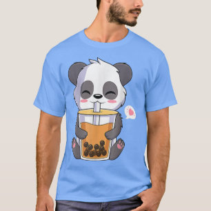 Camiseta Kawaii Cute Anime Panda Otaku Japonês Bubble Boba