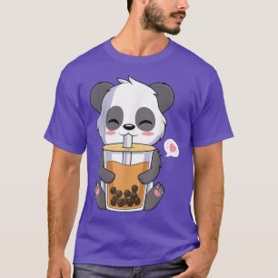 Camiseta Kawaii Cute Anime Panda Otaku Japonês Bubble Boba