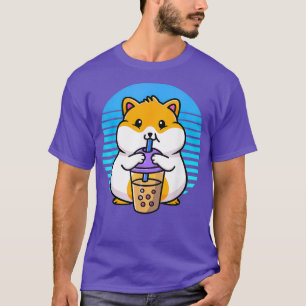 Camiseta Kawaii Cute Boba Hamster Taro Bubble Pearmilk