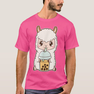 Camiseta Kawaii Cute Boba Llama Alpaca Mango Bubble Pearl M