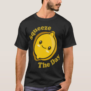 Camiseta Kawaii Cute Lemon Squeze O Dia Da Comida Engraçada