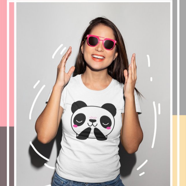 Camiseta Kawaii Cute Panda T-Shirt (Criador carregado)