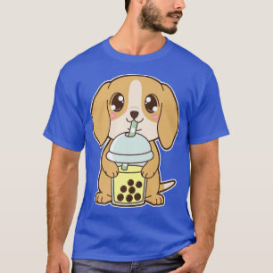 Camiseta Kawaii Cute Zodiac Boba Cachorro Amarelo Pearl Mi