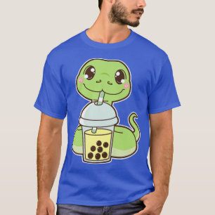 Camiseta Kawaii Cute Zodiac Boba Cobra Yellow Bubble Pearl