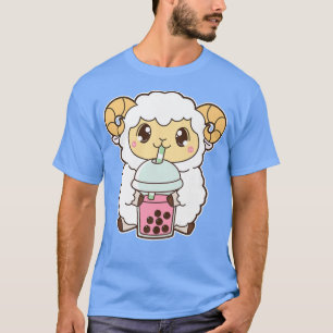 Camiseta Kawaii Cute Zodiac Boba Goat Strawberry Bubble Mil
