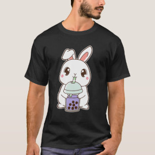 Camiseta Kawaii Cute Zodiac Boba Rabbit Taro Bubble Pearl M