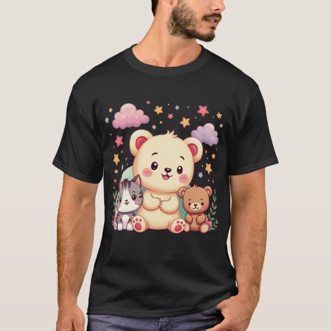 Camiseta Kawaii Cuteness - Design de Reprodução e Nostalgia (Frente)