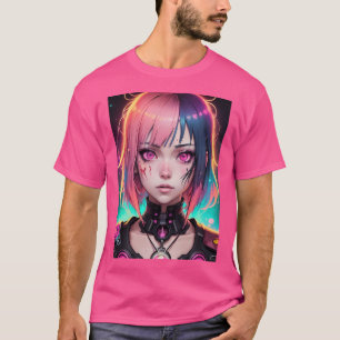 Camiseta Kawaii Cuties Mesmerizando Designs de animas rosa