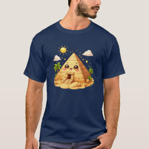 Camiseta Kawaii da Pirâmide do Egito