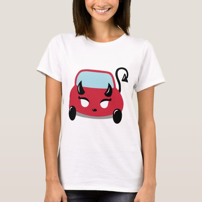 Camiseta Kawaii Devil Car T-Shirt (Frente)