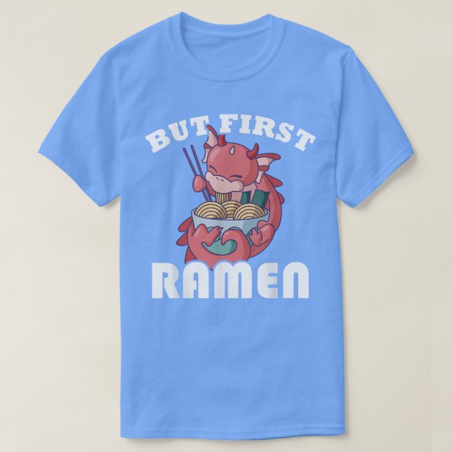 Camiseta Kawaii Dragon Mas First Ramen (Frente do Design)