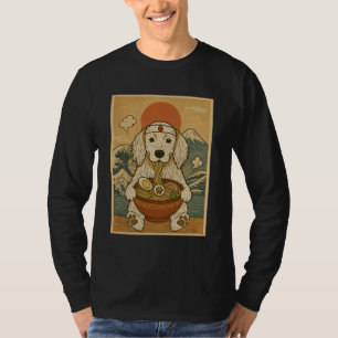 Camiseta Kawaii English Setter Macarrão Japonês Ramen
