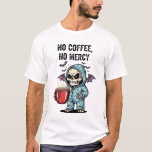 Camiseta Kawaii Esqueleto Asa de Morcego Pijama Café Hallow