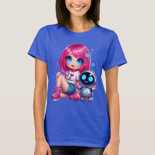 Camiseta 🤖 Kawaii Eu Amo Meu Companheiro Ai Chatbot Cute B