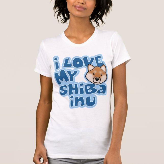Camiseta Kawaii eu amo meu Shiba Inu (Frente)