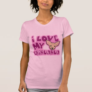 Camiseta Kawaii eu amo minha chihuahua