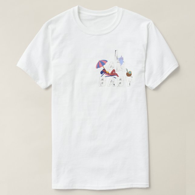 Camiseta Kawaii "Eu Sou Bebê" Axolote Fofinho (Frente do Design)