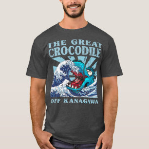 Camiseta Kawaii Excelente Japonês Onda Excelente Crocodilo 