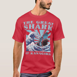 Camiseta Kawaii, Excelente Japonês Wave Excelente Shark Cut